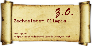 Zechmeister Olimpia névjegykártya